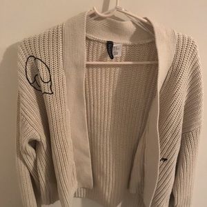 Cream open cardigan